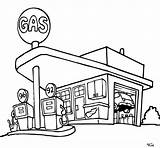 Station Gas Drawing Pump Oil Gif Harwood Service Lot sketch template