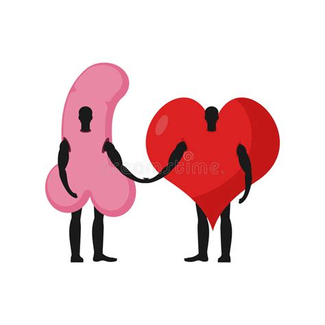 penis and heart friends friendship love and sex stock vector illustration of medical male