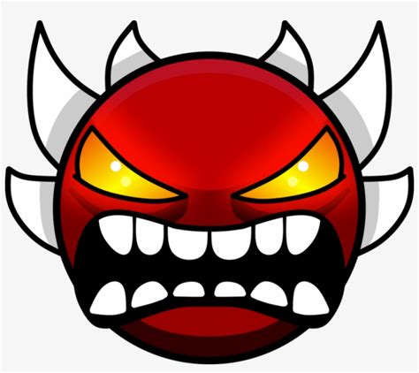 extreme demon face geometry dash  transparent png  pngkey
