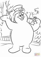 Snowman Frosty Coloring Printable Pages Template Pencil Characters Cartoon Categories sketch template