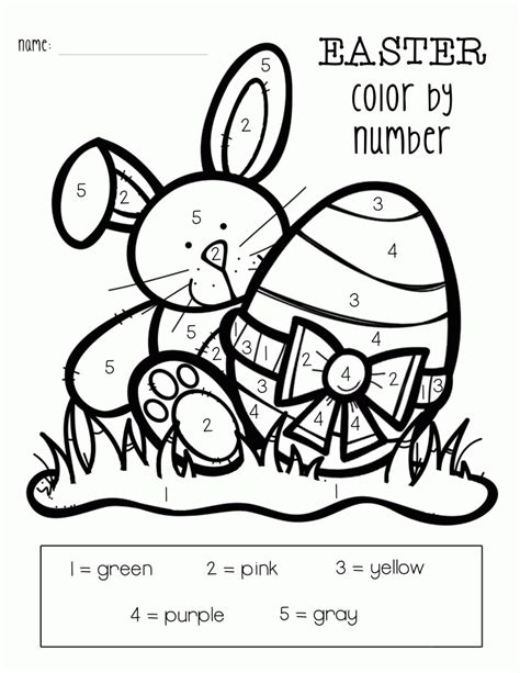 easter color  numbers  coloring pages  kids easter colors