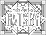 Great Coloring Gatsby Pages Adult Movies Adults sketch template