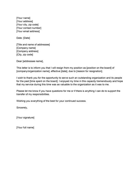 sample board resignation letter jorgiluka