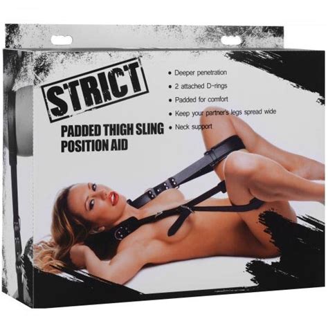 strict padded thigh sling position aid black sex toys and adult