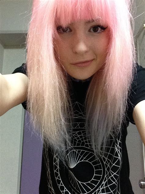 turned  hair  pink  silver   fade  pink hair