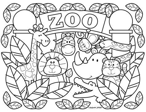printable zoo animal coloring sheets printable coloring pages