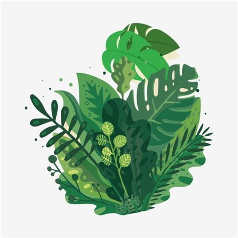 plantas verdes dibujo