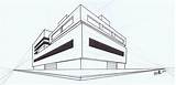 Perspectiva Edificios Oblicua Conica sketch template