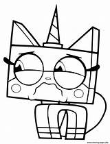 Unikitty Coloring Pages Sad Printable sketch template