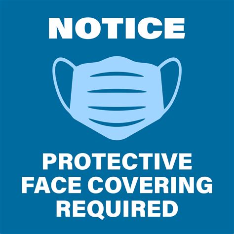 blue protective face covering required sign  face mask symbol