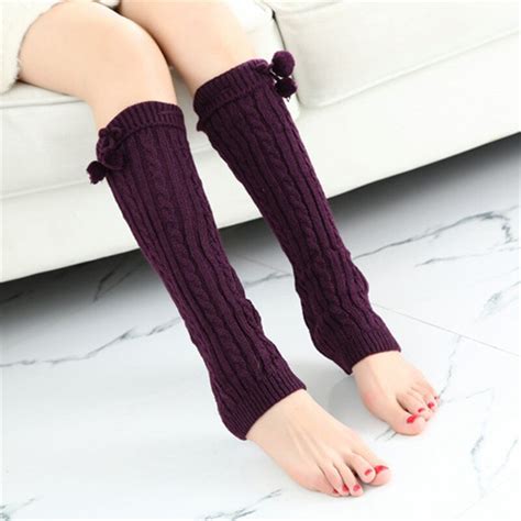Fashion Women Winter Leg Warmers Crochet Knitted Shoes Legs Warmer