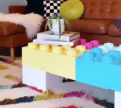 video  womans insanely cool diy lego coffee table