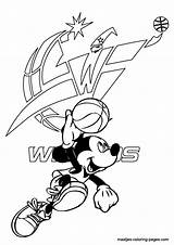 Coloring Pages Wizards Washington Mickey Mouse Nba Browser Window Print sketch template