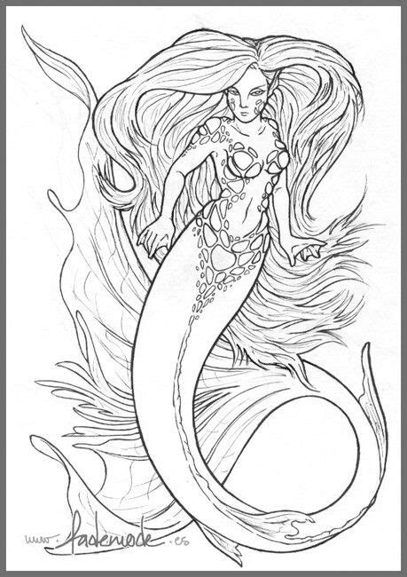 pin  andrea meythaler  mermaid tattoo mermaid coloring pages