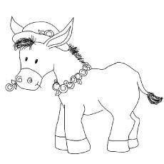 cute donkey coloring page coloring earth