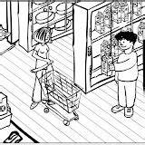 Supermarket Coloring Pages sketch template