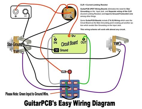 topic easy pedal wiring diagram pots  power guitarpcbcom diy guitar pedal guitar