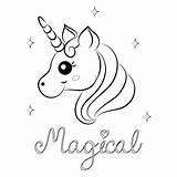 Unicorn Coloring Pages Baby Printable Cute Cartoon Unicorns Kids Head Vector Magical Year Olds Word Color Print Illustration Getcolorings Emoji sketch template