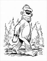 Bigfoot Glb Lineart Coloringbay Corrigan sketch template