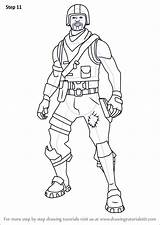 Fortnite Assault Aerial Draw Trooper Drawing Troop Step Tutorials Learn sketch template