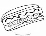 Coloring Pages Hot Dog Hotdog Colouring Taco Printable Food Clipart Sheets Kids Library Vector Clip Popular Coloringhome sketch template