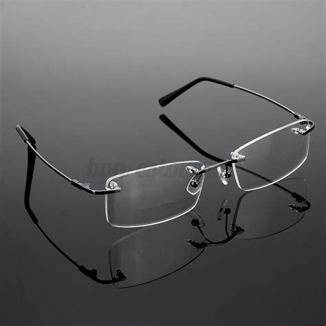 new rimless glasses rx optical eyeglasses memory titanium spectacles