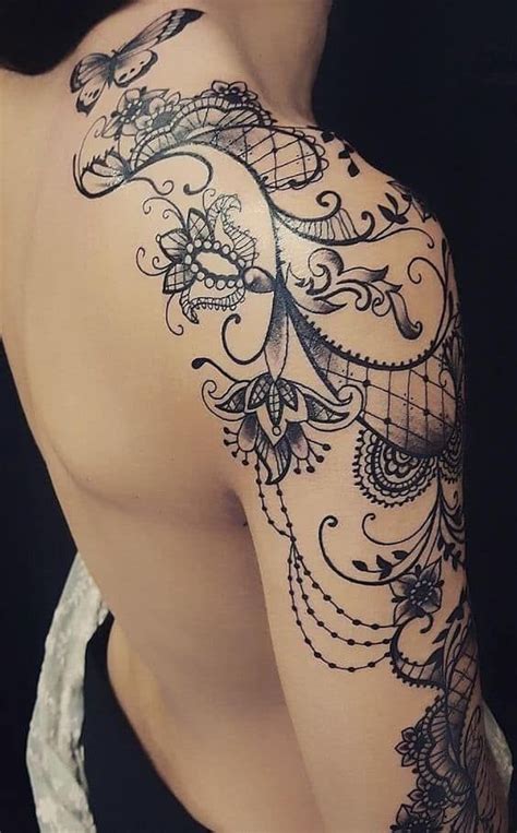 Shoulder Tattoos For Women Sleeve Tattoos For Women Lace Shoulder