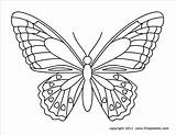 Butterfly Butterflies Printable Coloring Large Firstpalette Pages Templates Template Print Pdf Patterns Printables Kids Outline Mask Book Animals Animal Face sketch template
