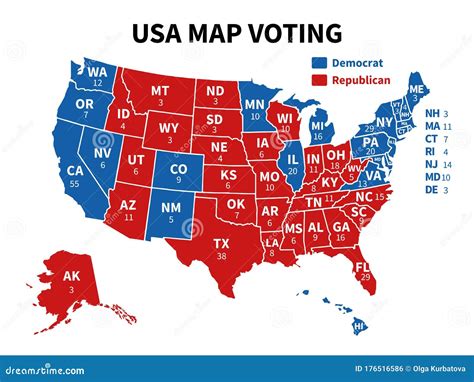 usa electoral map stock photo cartoondealercom