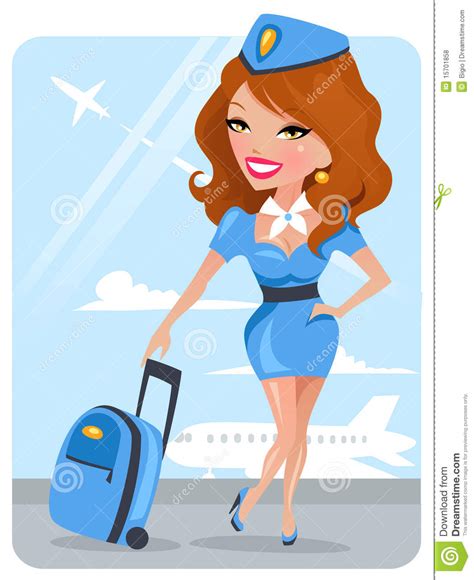 Cute Stewardess Stock Vector Illustration Of Cute Woman 15701858