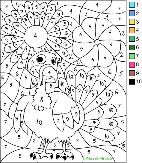 color  number coloring pages