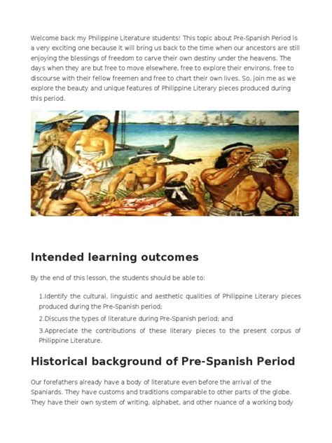 Philippine Literature Pre Spanish Period Pdf