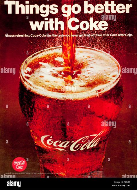 magazine advertisement advertising coca cola     coke stock photo alamy