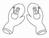 Mittens Snowman Coloring Pages Snowy Season Color sketch template
