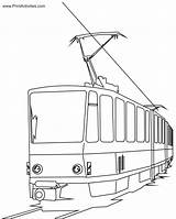 Zug Tram Ausmalbild Kostenlos Coloringhome sketch template