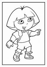 Coloring Dora Pages Diego Explorer sketch template