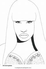Coloring Minaj Nicki Pages Color Getdrawings Printable Getcolorings sketch template