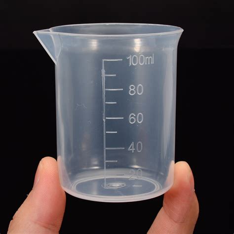 ml transparent plastic graduated cylinder measuring cup beaker lab
