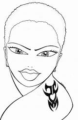 Hair Coloring Pages Colouring Natural sketch template