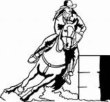 Barrel Racing Horses Horse Coloring Pages Silhouette Rodeo Western Race Logo Racer Decals Drawing Printable Riding Search Yahoo Barrels Stencil sketch template