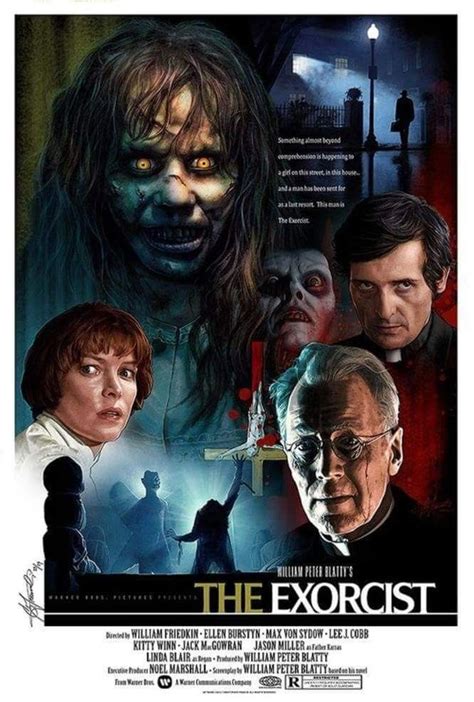horror movie poster art the exorcist 1973 by christopher franchi