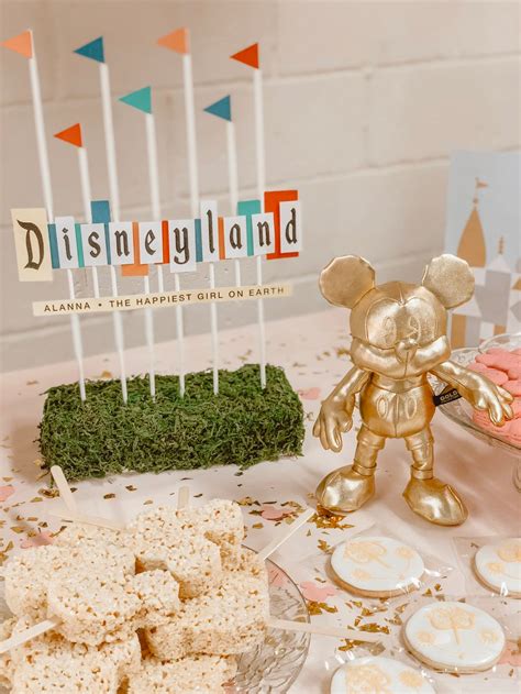 vintage disneyland birthday party means  lines disneyland