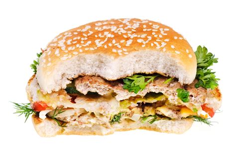 photo  eaten sandwich american hamburger unhealthy