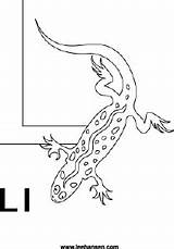 Lizard Coloring Letter Printable Sheet Alphabet Pages Adobe Pdf sketch template