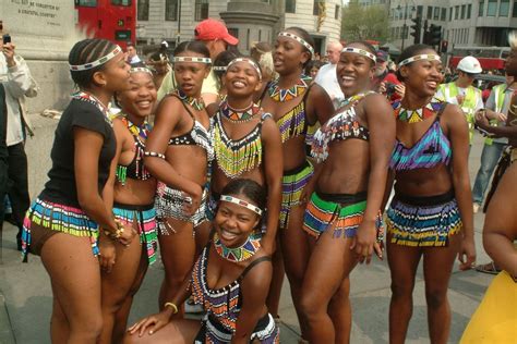 Umoja Zulu South Africa Dance Ladies At Trafalgar Square London African