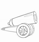 Coloring Pages Cannons Gun sketch template