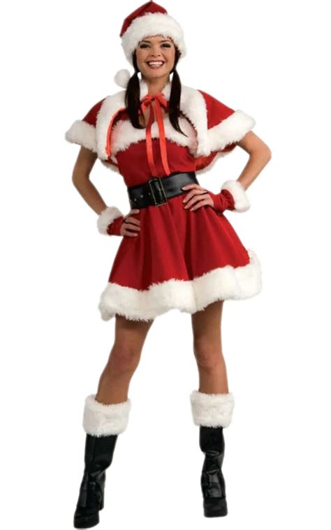 Velvet Sexy Miss Santa Outfit Christmas Costume 3sfc133 Free Shipping