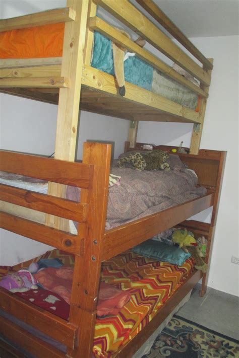 kids  upcycled quadruple bunk bed penniless parenting