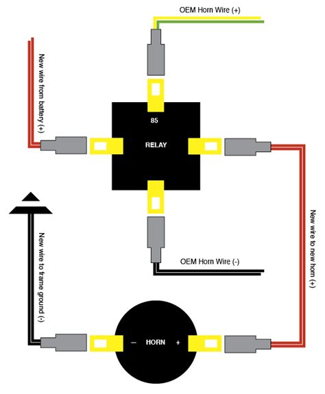 motorcycle  pin horn relay wiring diagram diagram  automotive relay   pin amp