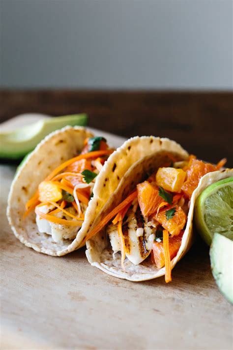 grilled fish tacos  citrus carrot slaw downshiftology